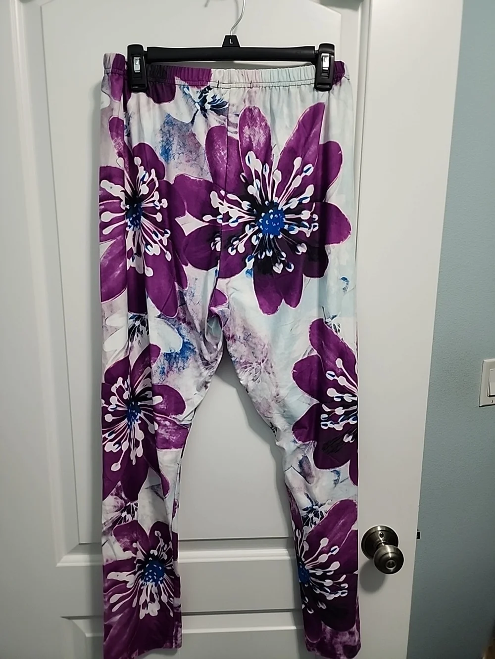 Lily Purple Floral Print Womems Leggings